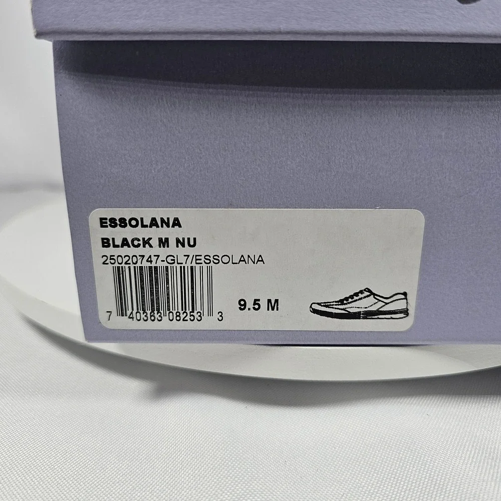 Easy Spirit Essolana Black Leather Upper Comfort Sneakers Shoes Womens Size 9.5M